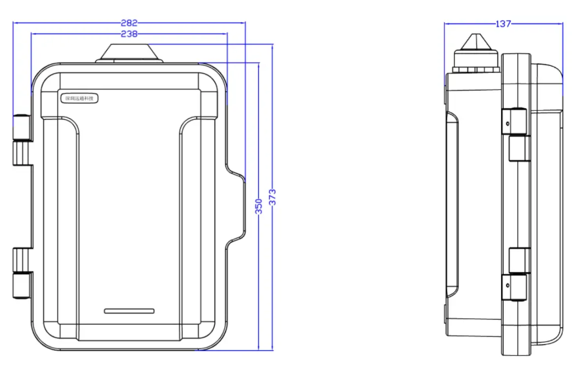 YT301-LCD-SIP Dimensions